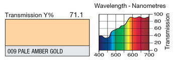 009 Pale Amber Gold Lighting Gel