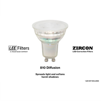 LEE Filters Zircon 810 Diffusion 1 Self-Adhesive Disc on Bulb