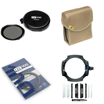 LEE Filters LEE100 Starter Bundle - Holder, Polarizer, Adaptor Ring, Field Pouch